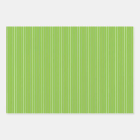 Grün und Rot Pinstripes Weihnachtsmuster Geschenkpapier Set (Vorderseite)