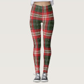  grün und rot Royal Stewart Tartan Leggings (Vorderseite)