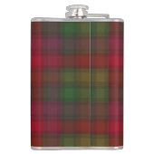 Grün und Rot, Tartan-Flasche Flachmann (Rückseite)