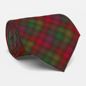Grün und Rot, Tartan Krawatte (Gerollt)