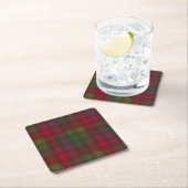 Grün und Rot, Tartan Rechteckiger Pappuntersetzer (Vor Ort)