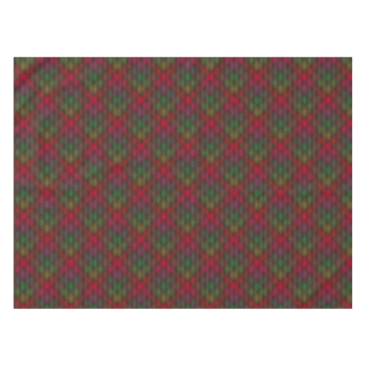 Grün und Rot, Tartan Tischdecke (Vorderseite (Horizontal))