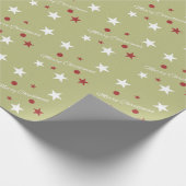 Grün und Rot von Weihnachten mit Sternen Geschenkpapier (Ecke)