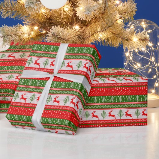 Grün und Rot Weihnachten Geschenkpapier (Feiertage)