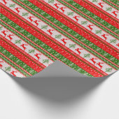 Grün und Rot Weihnachten Geschenkpapier (Ecke)