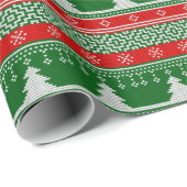 Grün und Rot Weihnachten Geschenkpapier (Rolleneckpunkt)