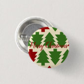 Grün und Rot Weihnachtsbaumgetränk Button (Vorne & Hinten)
