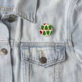 Grün und Rot Weihnachtsbaumgetränk Button (Beispiel)