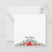 Grün und Rot Weihnachtsfeiertag Individuelle Name Mitteilungskarte (Vorderseite)