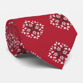 Grün und Rot Weihnachtsfest Muster Krawatte (Gerollt)