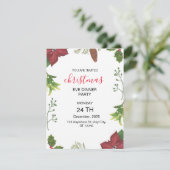 Grün und Rot Weihnachtsgrün Feiertagskarte (Stehend Vorderseite)
