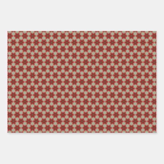 Grün- und Rottopackung Geschenkpapier Set (Vorderseite 3)