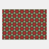 Grün- und Rottopackung Geschenkpapier Set (Vorderseite)