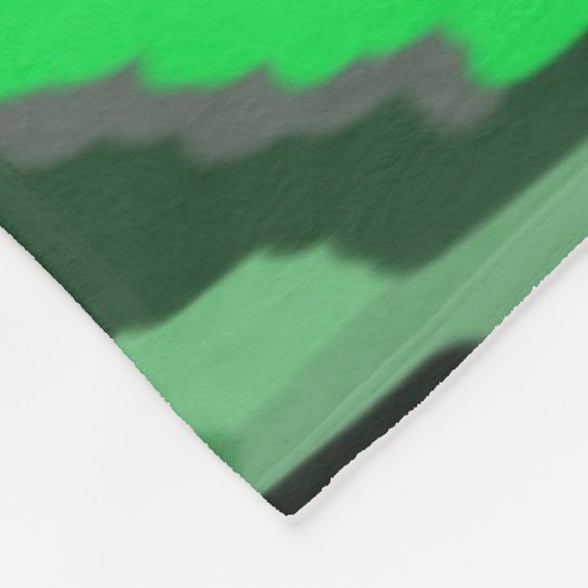 Grün und Schwarz Abstrakt Fleecedecke (Ecke)