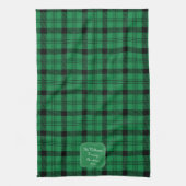 Grün und Schwarz - Gemütliche Plätzchen Geschirrtuch (Vertikal)