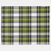 Grün und Schwarz, Kariert Fleecedecke (Vorderseite (Horizontal))