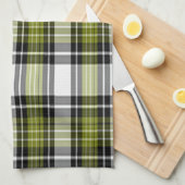 Grün und Schwarz, Kariert Geschirrtuch (Viertel Falte)