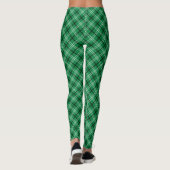 grün und schwarz Kariert Leggings (Rückseite)