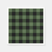 Grün und Schwarz Kariert Serviette (Vorderseite)