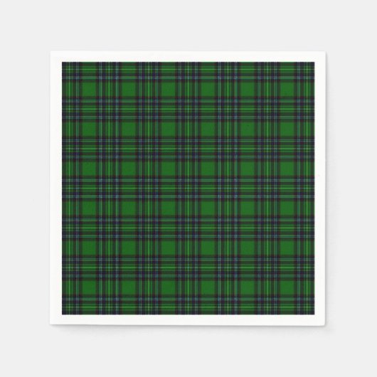 Grün und Schwarz Kariert Serviette (Vorderseite)