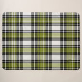 Grün und Schwarz, Kariert Sherpadecke (Vorderseite (Horizontal))