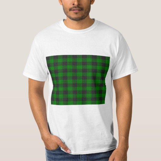 Grün und Schwarz kariert T-Shirt (Vorderseite)