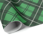 Grün und Schwarz Kariert Tartan Weihnachtsrolle vo Geschenkpapier (Rolleneckpunkt)