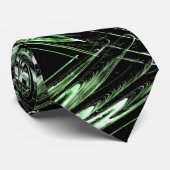 Grün und Schwarz Krawatte (Gerollt)