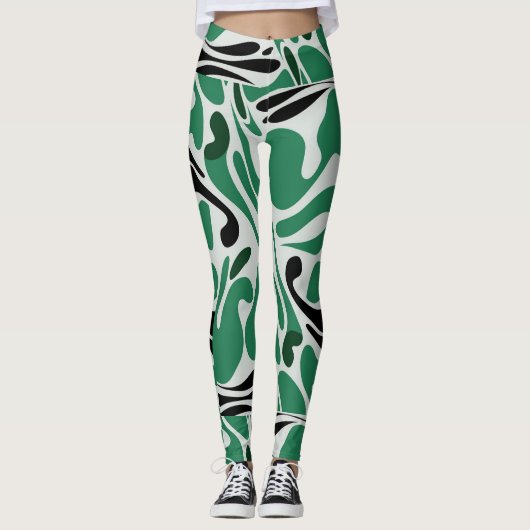 grün und schwarz leggings (Vorderseite)