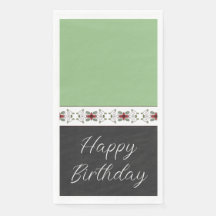 Grün und Schwarz mit Blumenzettel