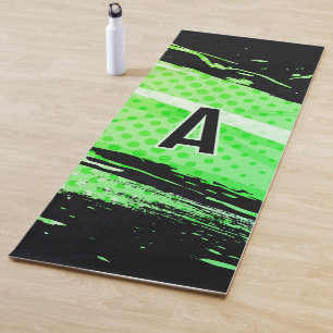 Grün und Schwarz Personalisiert Yogamatte