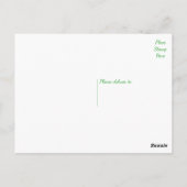 Grün und Schwarz Vielen Dank für Ihre Hochzeit, Ih Postkarte (Rückseite)