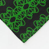 Grün und Schwarzes Fleecedecke (Ecke)