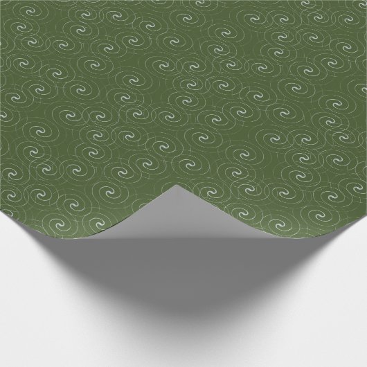 Grün und Silber Geschenkpapier (Ecke)