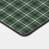 Grün und Silber Kariert Schreibtischunterlage (Ecke)