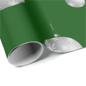 Grün und Silber Weihnachtsgeschmack Geschenkpapier (Rolleneckpunkt)
