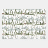 Grün und Streifen des Hirschwaldes Geschenkpapier Set (Vorderseite)