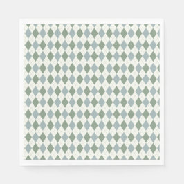 Grün und Taupe Raute Muster-Elegant Versatile Serviette