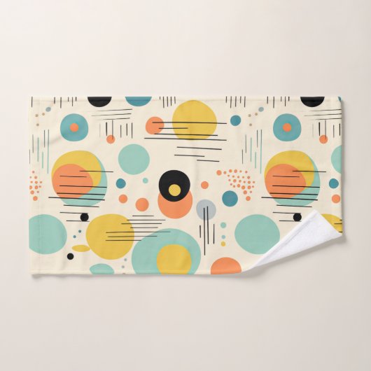 Grün und Türkis Mitte Jahrhundert Modernes Muster Badhandtuch Set (Handtuch)