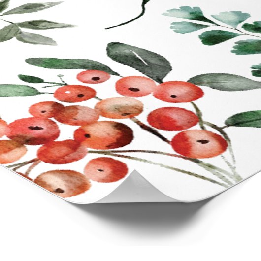 Grün- und Waldbeeren - Lebensfeier Poster (Ecke)