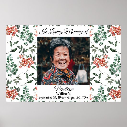 Grün- und Waldbeeren - Lebensfeier Poster (Vorne)