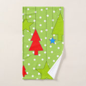 Grün und Weiß Badhandtuch Set (Handtuch)