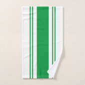 Grün und Weiß Badhandtuch Set (Handtuch)