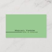 Grün und Weiß Cool mit Foto Beruflich Visitenkarte (Vorderseite)