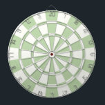Grün und Weiß Dartscheibe<br><div class="desc">Sage Green und White Dart Board</div>