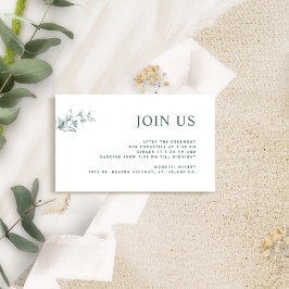 Grün und Weiß der Moderne schließen sich uns Empfa Begleitkarte