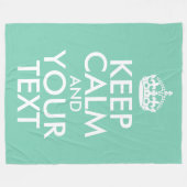 Grün und Weiß des Meeres - Ruhe und Text Fleecedecke (Vorderseite (Horizontal))