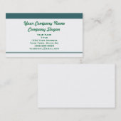 Grün und Weiß einfach Visitenkarte (Vorne/Hinten)