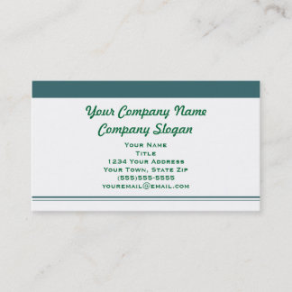 Grün und Weiß einfach Visitenkarte