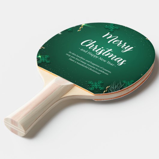 Grün und Weiß Einfacher Weihnachtstag Best Tischtennis Schläger (Vorderseite)